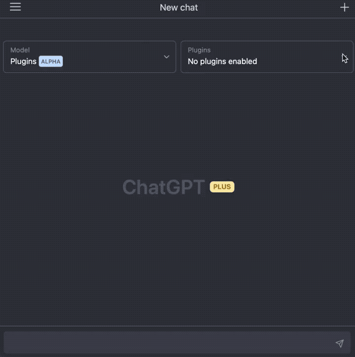 ChatGPT 支持第三方 plugins，并且推出了网络浏览器和代码解释器两个插件