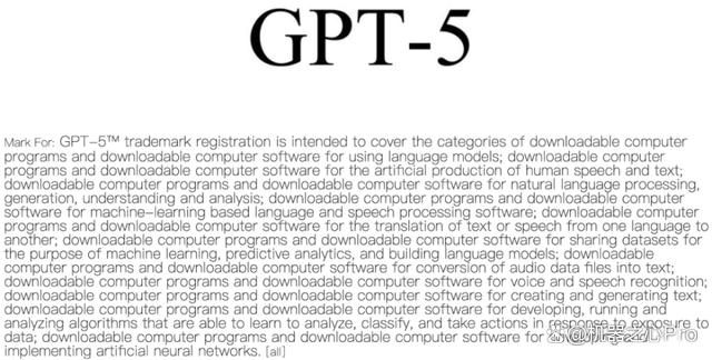 OpenAI 申请注册 GPT- 5 商标：已在开发计划内？