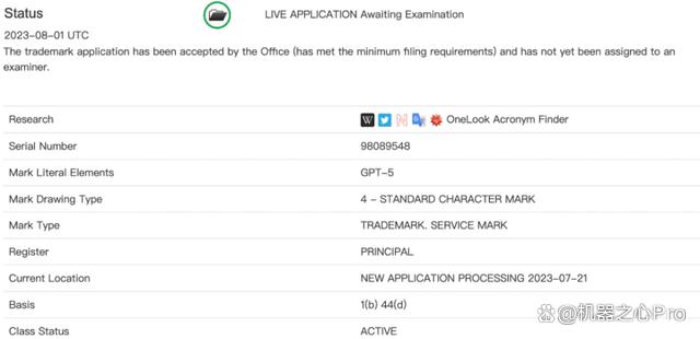 OpenAI 申请注册 GPT- 5 商标：已在开发计划内？